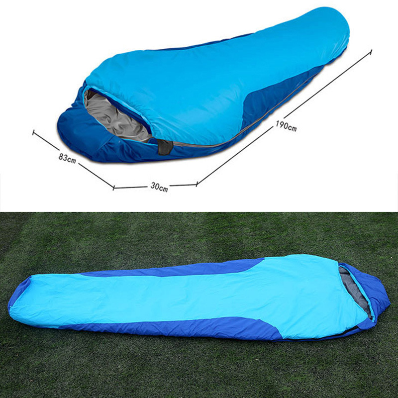 Outdoor Camping Sleeping Bag Mummy Inflatable Army Goose Down Sleeping Bag Camping