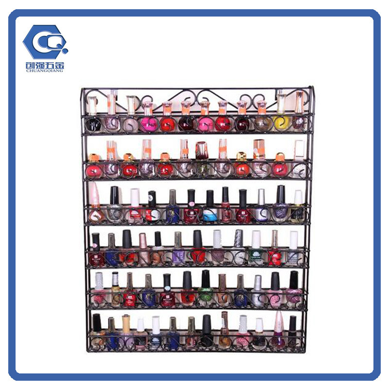 Custom Wall Mounted Metal Wire Nail Polish Display Rack