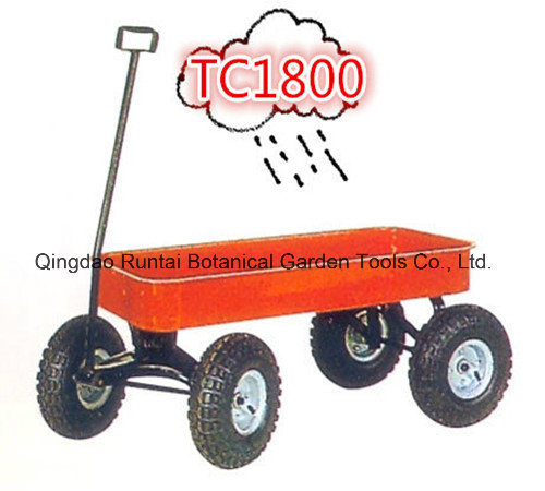 Pneumatic Tyre Four Wheels Kids Wagon Tool Cart