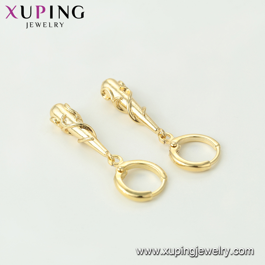 Xuping Baseball Bat Fancy Design Hanging Daily Wear Earrings for College Girls