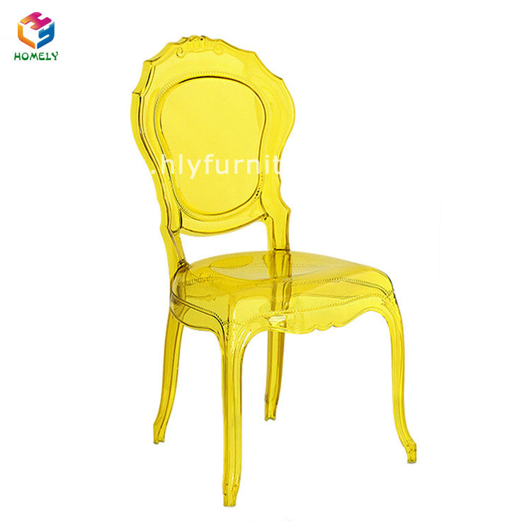 Hotel Banquet Dining Wedding Transparent Acrylic Clear Resin Belle Chair