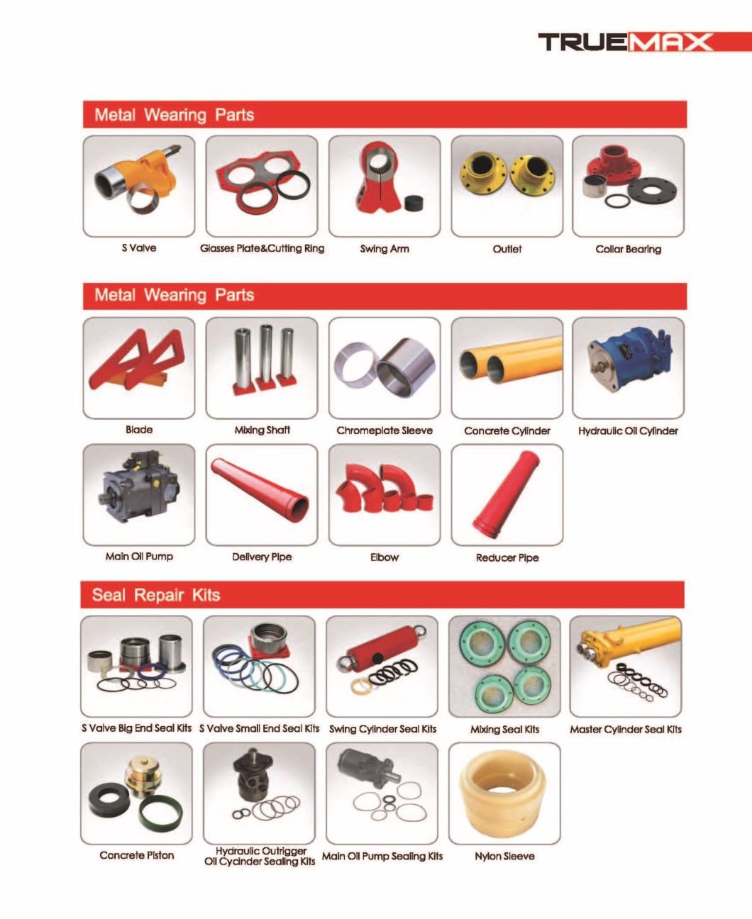 Stationary Concrete Pump - Spare Parts