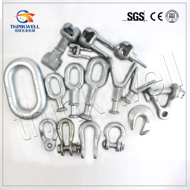 Forged Poleline Hardware Galvanized 160kn Socket Clevis