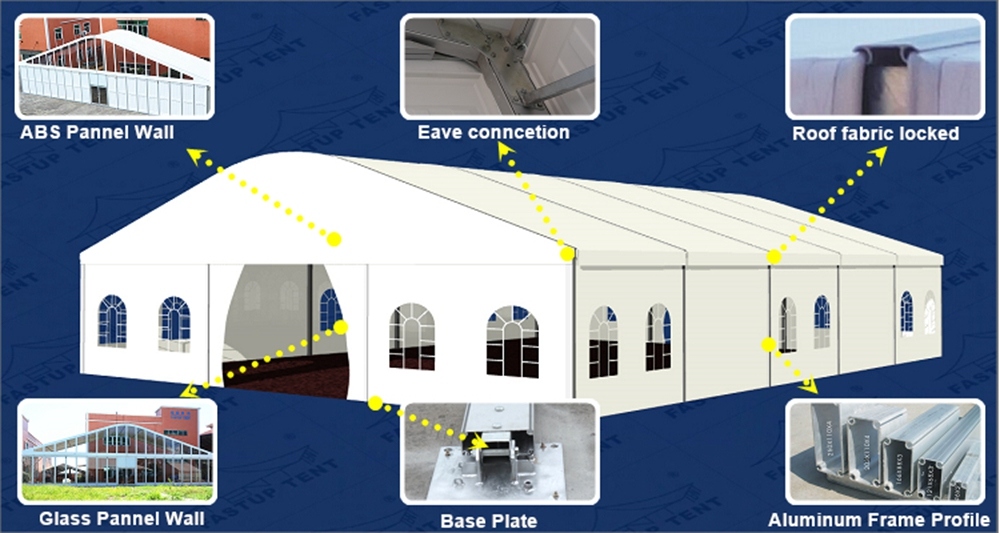 10X20m PVC or Solid Wall Dome Party Tent 200 People