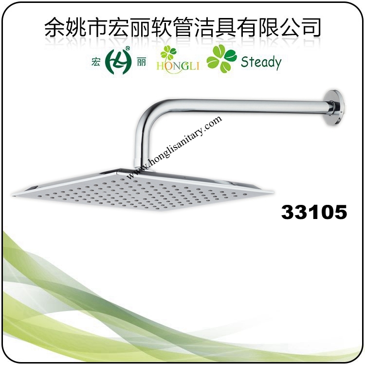 33108 Chrome Plate Shower Head with Stainless Steel Shower Arm