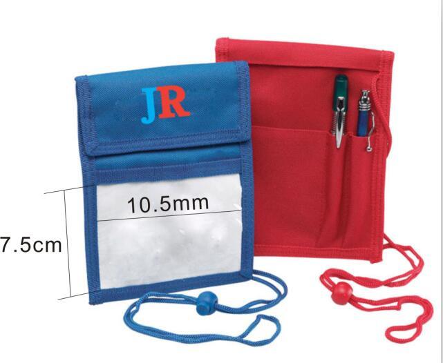 Polyester Adjustable Neck Strap Wallet Bag for Travelling