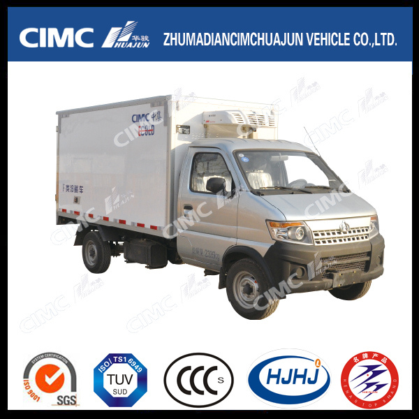 High Quality Cimc Huajun 4*2 Refrigerated Mini Vehicle