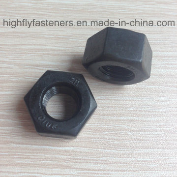 Heavy Hex 2h Nuts S45c Carbon Steel Black