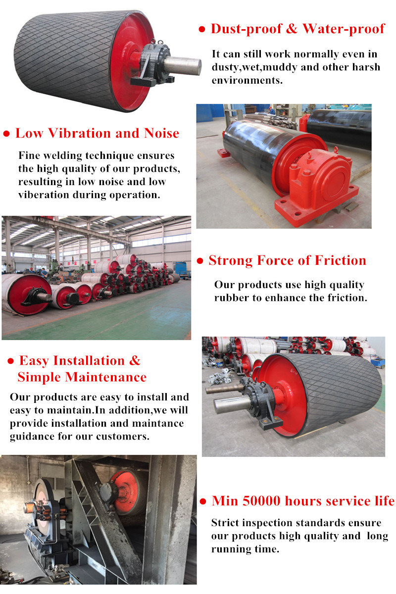 Rubber Lagging Pulley for Belt Conveyor Machinery