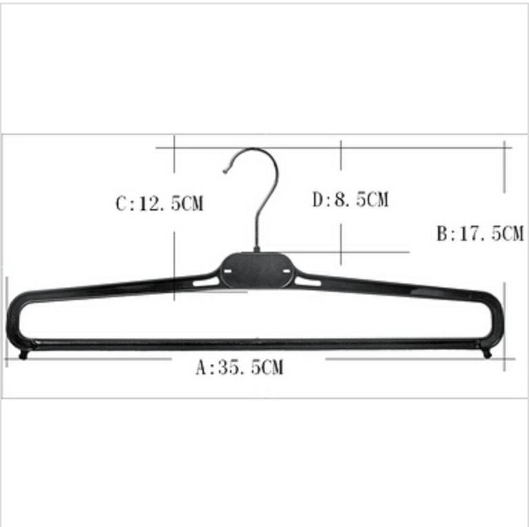 Plastic Trouser Hanger with Metal Hook for Display (35.5cm)