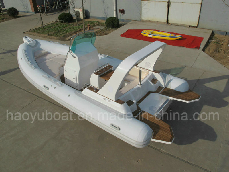 22.3feet 6.8m Inflatable Rib Boat, Rescure Boat, Fishing Boat, Rigid Hull Boat, PVC and Hypalon