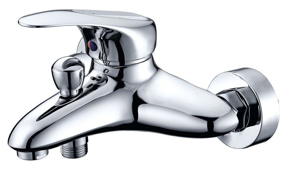 Chrome Wall Mounted Shower Faucet Set