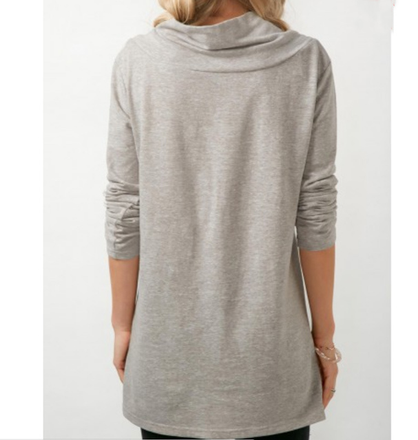 China Supplier New Design Fashion Grey Ladies Sweatshirts