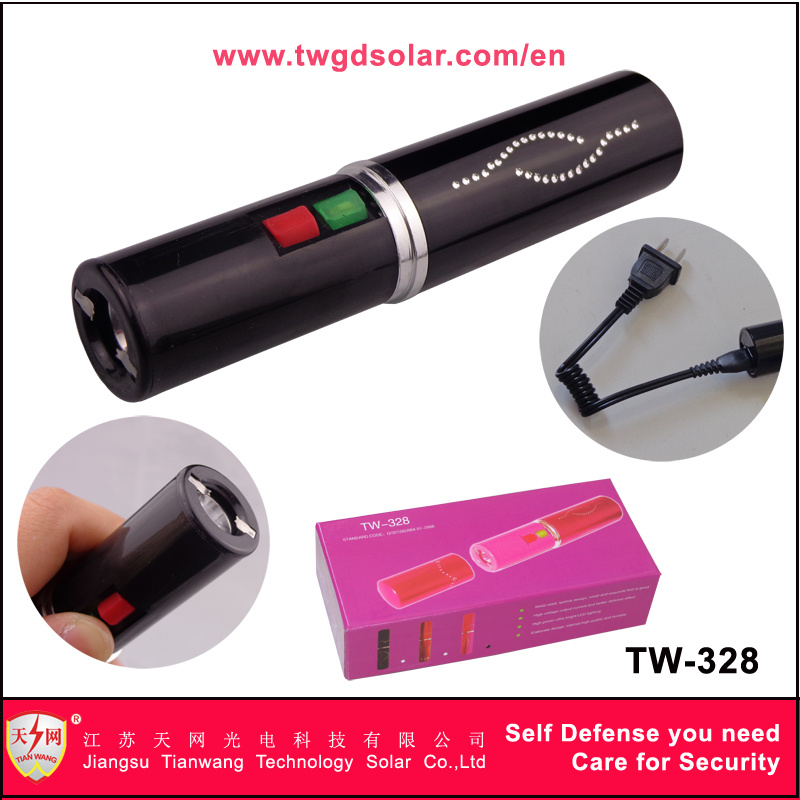 Ladies Security Stun Flashlight Embedded with Crystal (TW-328)