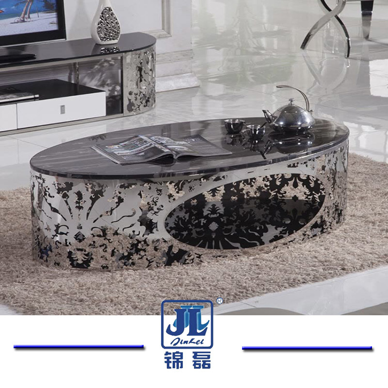 Natural Stone Round/Rectangle Silver Dragon Marble Top Dining Table for Home Furniture