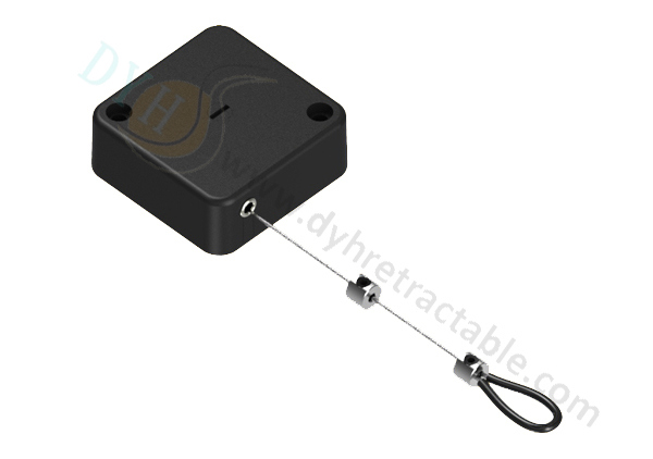 Square Multi-Purpose Retail Display Security Tether Retracting Forces Max 2.5lb/ Cable Length Max 400cm