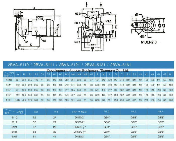 2BV2070 One/Single Stage Liquid Ring Vacuum Pump (price)