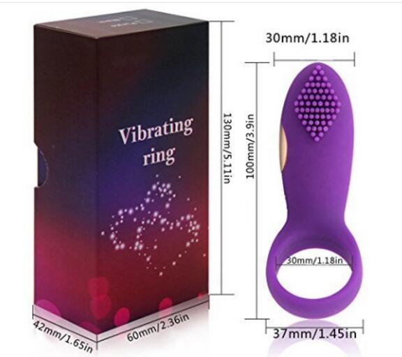 12 Frequency Healthy Decompression Vibrating Delay Premature Ejaculation Lock Fine Vibration Ring Massager for Men Flirting Sex Pleasure
