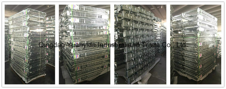 2-Sided Zinc Plating Foldable Logistical Roll Pallets/Roll Containers/Hand Trolley