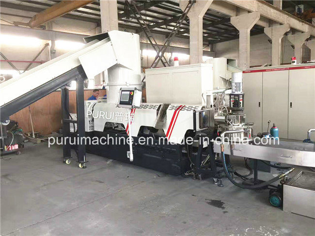 Waste PE Film Recycled Plastic Granulation Machine with PLC Touch Screen
