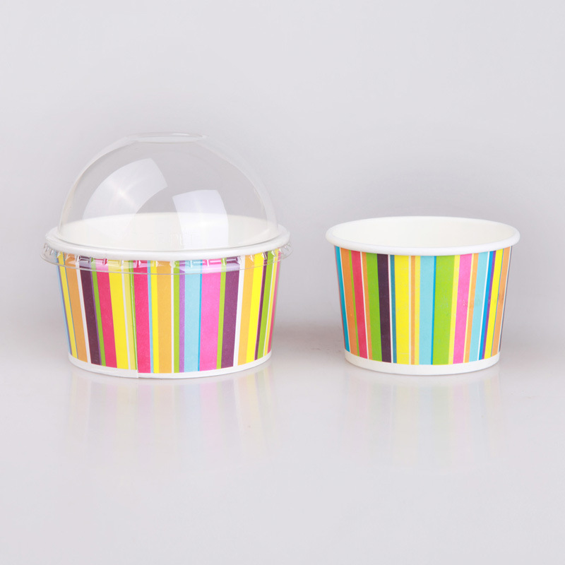 Disposable Plastic Cold Coffee Cup, Ice Cream Cup for Cover&Flat Lid