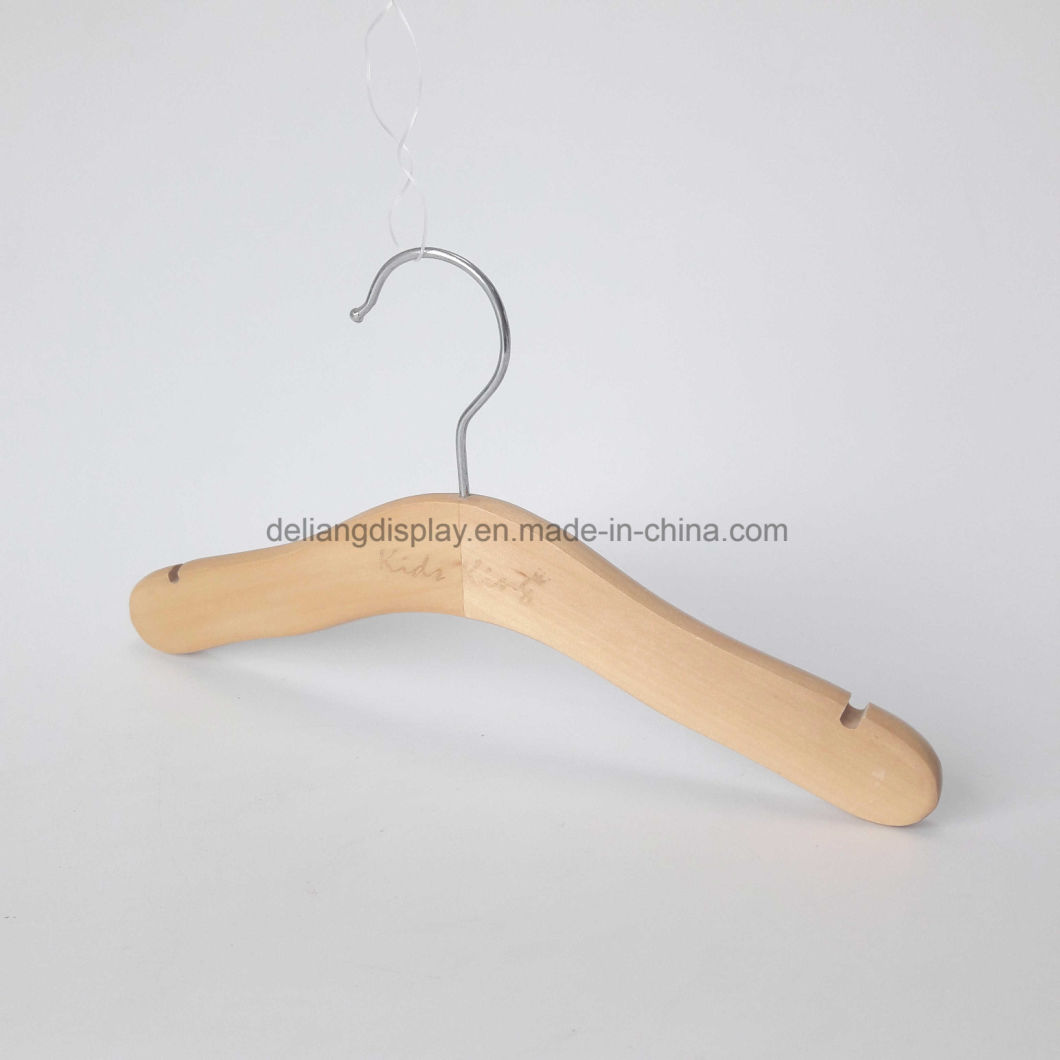 Hot Sale Kids Wooden Hanger in Natural Wood Color