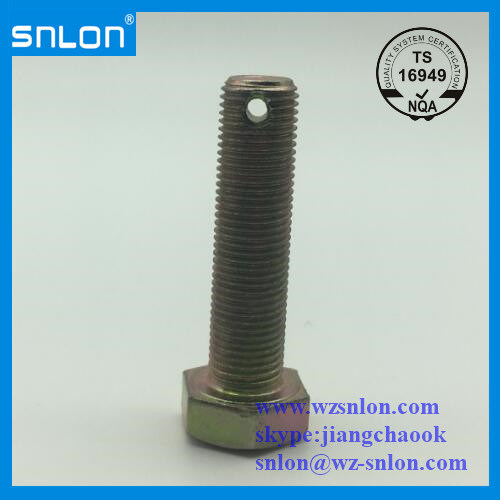 DIN933 Hex Bolt Screw with Hole Full Thread
