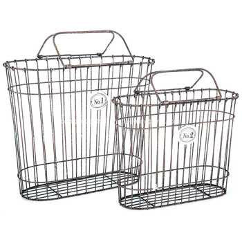 Black Three-Tier Basket Stand Wire Basket Metal Rack