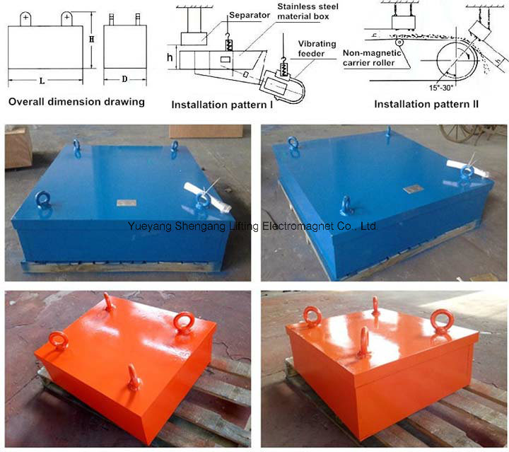 Cross Belt Type Handy Permanent Magnetic Separator for Irons