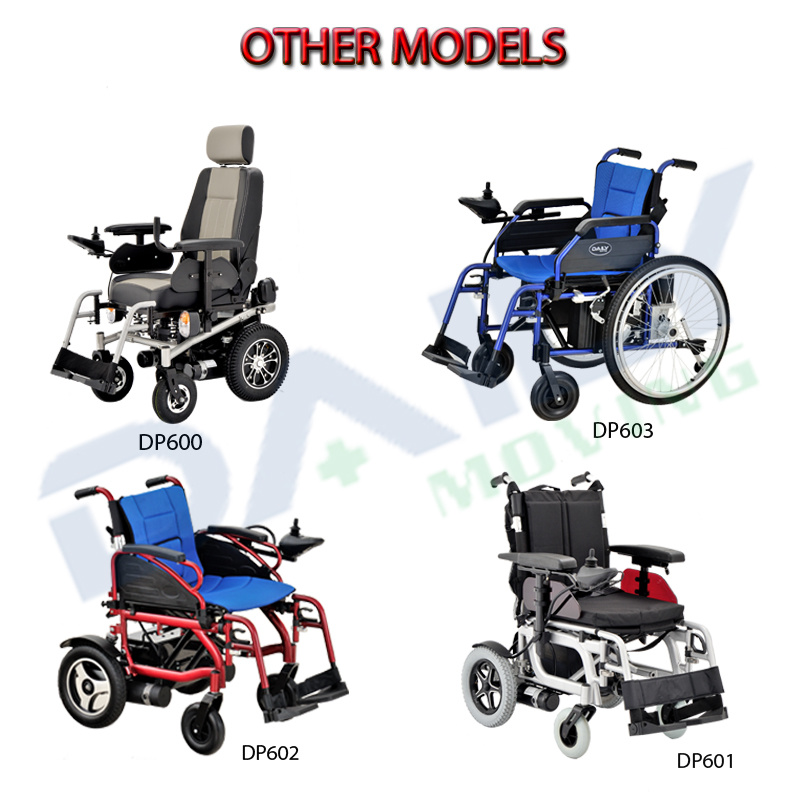 Aluminum Frame Foldable Electric Wheelchair with 24V 320W*2/450W*2 Motor