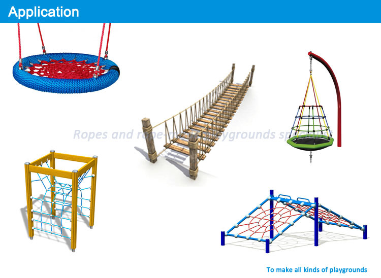 4-Strand Playground Combination Rope with Steel Wire Inside