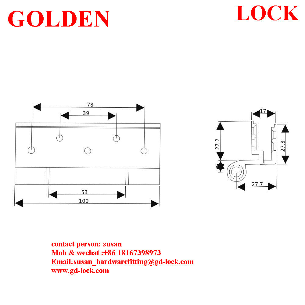 High Quality Aluminum Alloy Door & Window Hinges