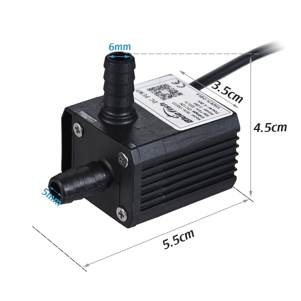 Mini DC12V 3m Micro Quiet Motor Submersible Brushless Water Pump for Laser Engraving