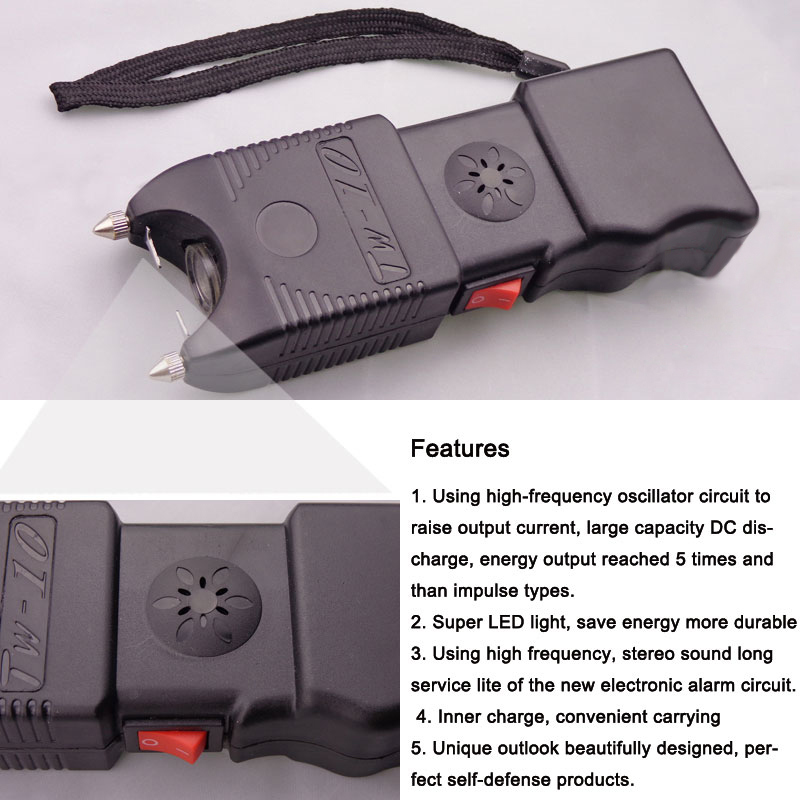 Police Heavy Duty Rechargeable Alarm Stun Gun (SYSG-191)