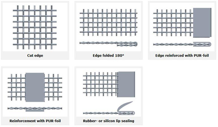 Durable Stainless Steel Plain Weave Square Hole Crimped Wire Mesh