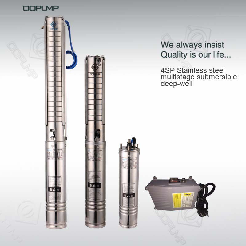4sp Multi-Functional Stainless Steel Deep Well Submersible Pump. Oil-Immersed Pump