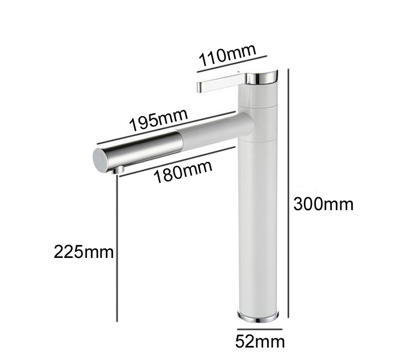 Single Handle Brass Bathroom Short & Tall Basin Faucet (YQ-G1B black)