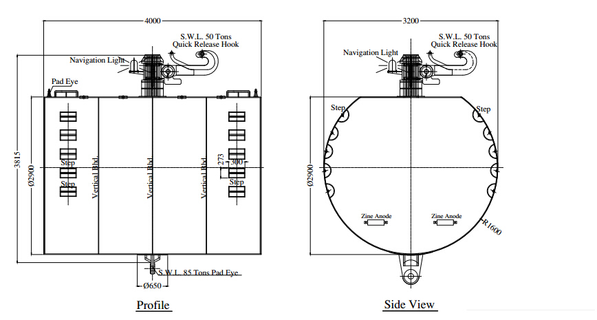 Cylindrical Mooring Buoy