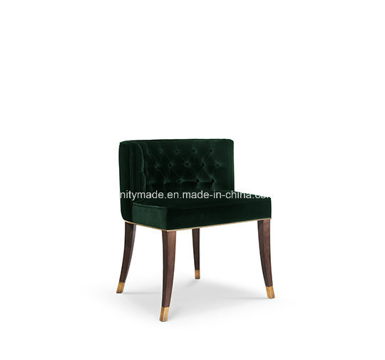 Classical Italian Luxury Velvet Bar High Stool Chair for Restaurant Cafe