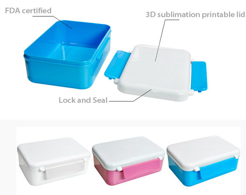 Sublimation Plastic Lunch Box 2D 3D Transfer Printing