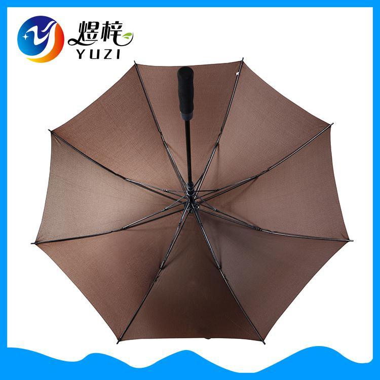 Promotional Windproof Single Layer Automatic Golf Umbrella with Fiberglass Frame