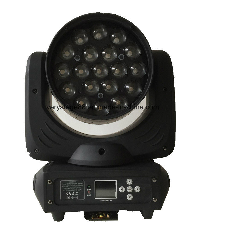 Professional 19X12W 4in1 Wash Beam Zoom LED Moving Head Light