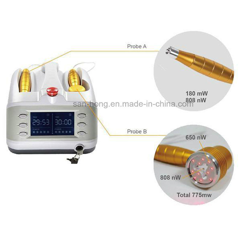 Lowe Level Laser 810nm for Wound Healing Pain Relief and Insomnia with 2 Probes (HY30-D)