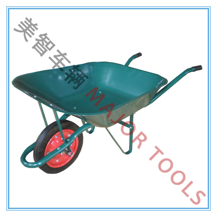 Wb6500 Construction Steel Tray Wheelbarrow, Single Wheel Trolley Wheelbarrow