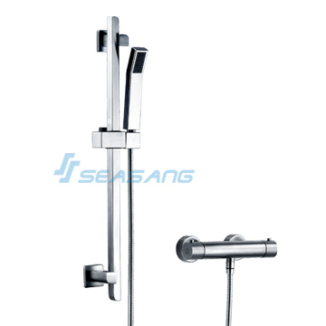 Stainless Steel Thermostatic Bathroom Square Shower Set Mixer