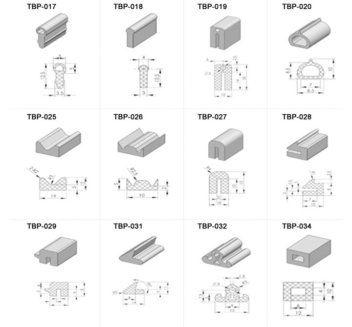 Customized EPDM Rubber Sealing Strip for Aluminum Profile