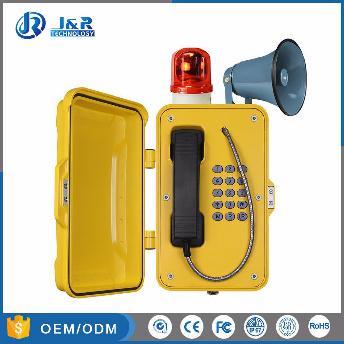 Weatherproof Broadcasting Telephone, Rugged Industrial Telephones with Sounder & Beacon