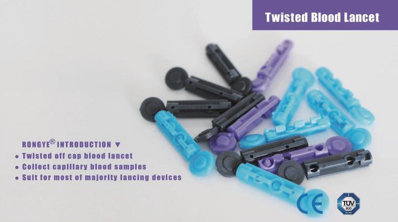 Ce Approved Medical Disposable Twisted Blood Lancet