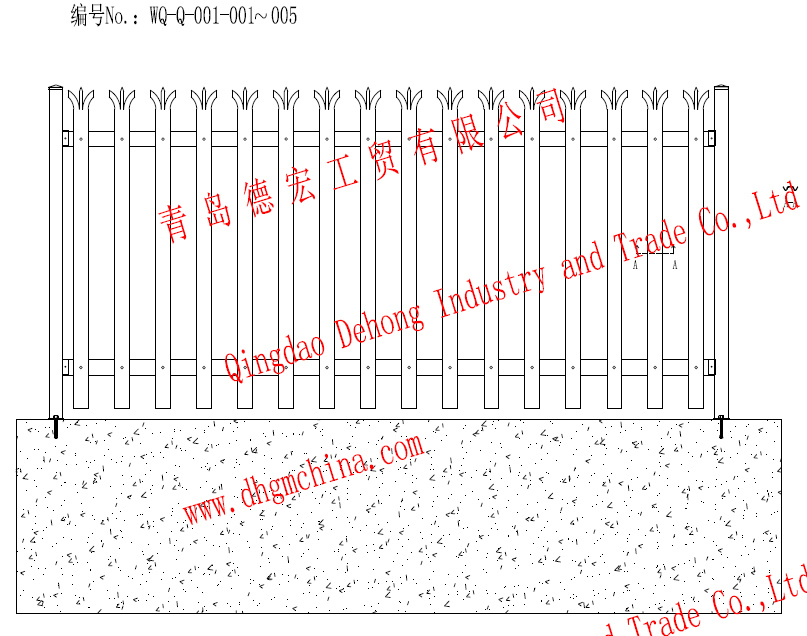 Green Galvanized Rust-Proof/Antiseptic/ Security Steel Fence/Garden Fencing with Powder Coated