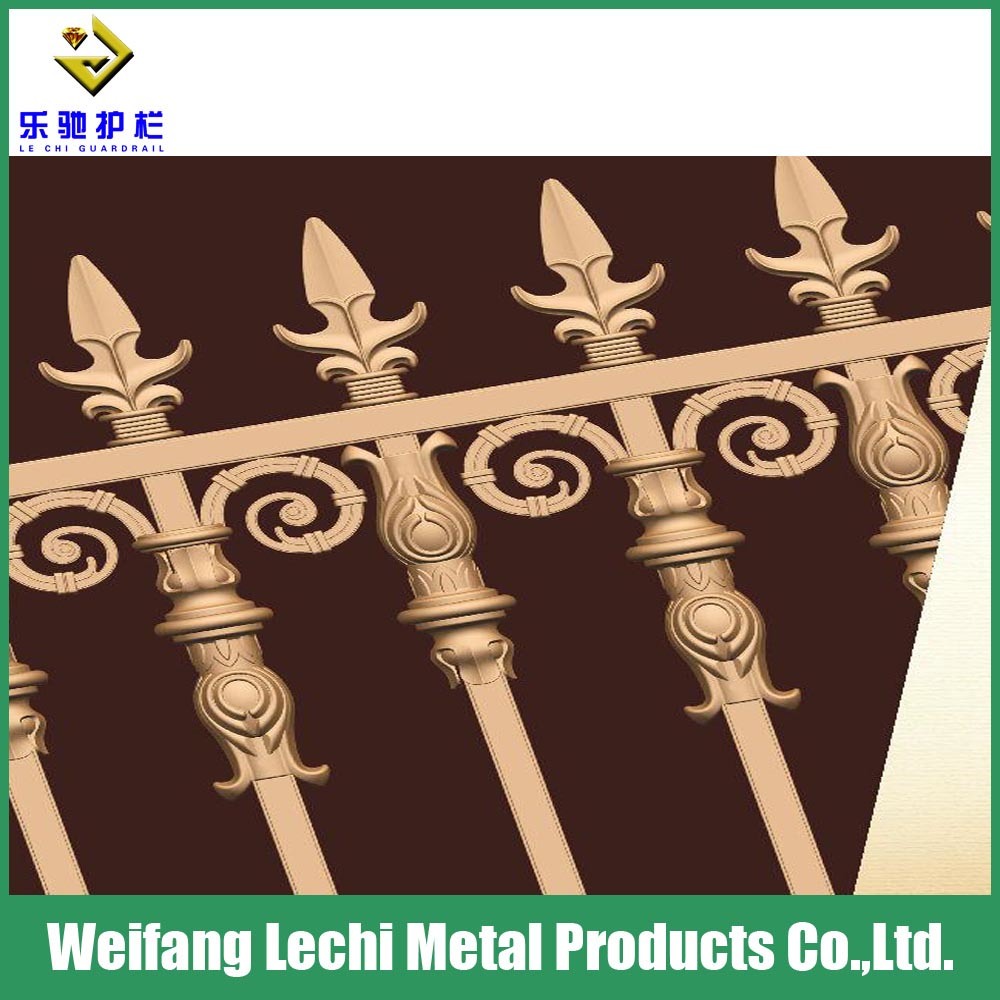 Ornamental Powder Coated Aluminum Fencing for Villa/Garden/Lawn/Park/Playground